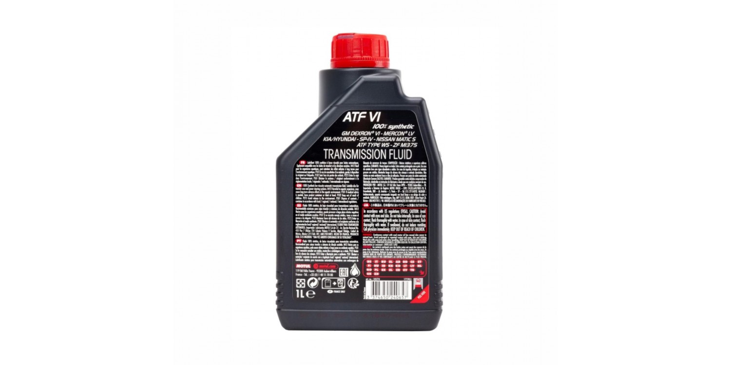 MOTUL ATF VI (1 LT) DİREKSİYON HİDROLİĞİ / OTOMATİK ŞANZUMAN YAĞI